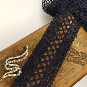 Кружево макраме Sindtex 5,5см (20м) Цвет - Синий тёмный (20-S60351B-3-3)