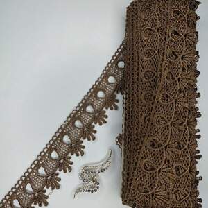 Кружево макраме Sindtex 5см (20м) Цвет - Коричневый (01-Y10495-3)