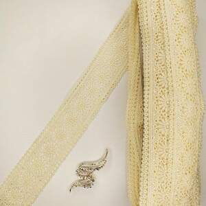 Кружево макраме Sindtex 5см (20м) Цвет - Молочный (20-Y10489-1)