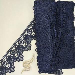 Кружево макраме Sindtex 6,5см (13м) Цвет - Синий тёмный (07-T1138-9)