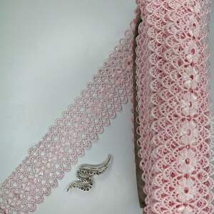 Кружево макраме Sindtex 6,5см (20м) Цвет - Розовый (08-Y11560-7)