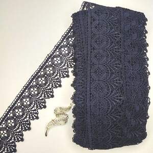 Кружево макраме Sindtex 6см (20м) Цвет - Синий темный (28-Y10494-3)