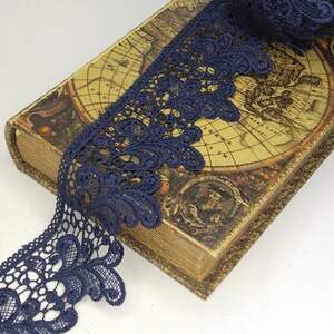 Кружево макраме Sindtex 7,5см (13м) Цвет - Синий темный (729-67-154)