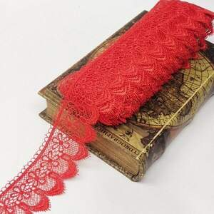 Кружево макраме Sindtex 7см (13м) Цвет - Красный (729-64-026)