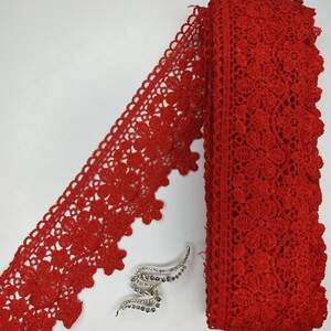 Кружево макраме Sindtex 8,5см (13м) Цвет - Красный (13-L0007-5)