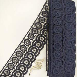 Кружево макраме Sindtex 8см (13м) Цвет - Синий тёмный (18-SF0048-3)