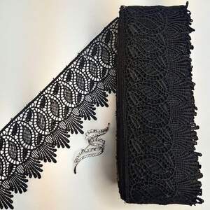Кружево макраме Sindtex 8см (13м) Цвет - Черный (35-SF4556-3)
