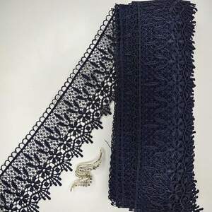 Кружево макраме Sindtex 9см (20м) Цвет - Синий тёмный (24-H13115-3)