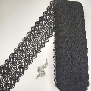 Кружево макраме Sindtex 9см (20м) Цвет - Черный (27-Y11487-3)