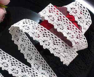 Кружево натуральное хлопок (лен) 2,5см Цвет - Белый