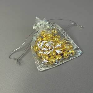 Мешочек подарочный из органзы 7х9 см - белый