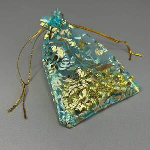 Мешочек подарочный из органзы 9х12 см - голубой