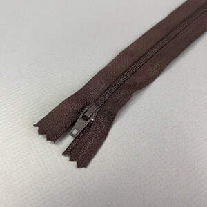 Молния брючная 18 см полуавтомат, коричневая