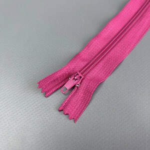 Молния брючная 18 см полуавтомат, малиновая