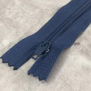 Молния брючная 18 см полуавтомат, синий джинс 765