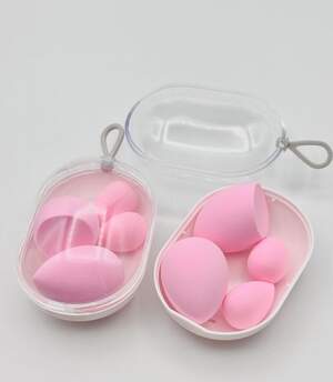 Набор бьюти-блендеров для макияжа Розовый, 4шт