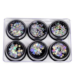 Набор декора для ногтей, Звезды, 6шт