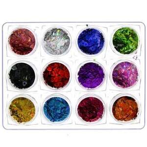 Набор декора для ногтей, Сердечки, 12 цветов