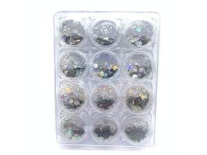 Набор декора для ногтей, Смайлики, 12шт