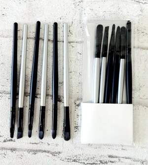 Набор кисточек для глаз и бровей, 6шт