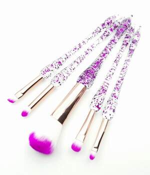 Набор кисточек для макияжа Сиреневый, 5шт