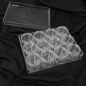 Набор пластиковых баночек 12 шт, объем 18 мл