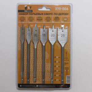 Набор сверл по дереву перьевых, 6 шт.(10-25 мм) Levtools