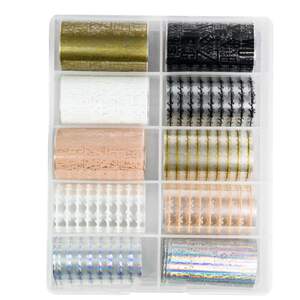 Набор фольги для дизайна ногтей 15, 10шт