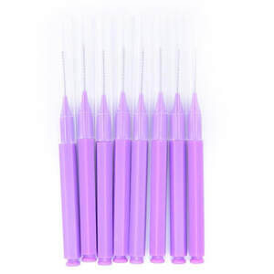 Нанощетки для ламинирования ресниц и бровей Сиреневые, 10шт