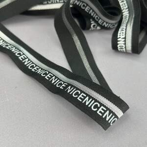 Окантовочная трикотажная бейка-резинка, с серебром 2см