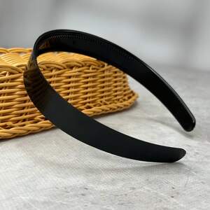 Основа обруч для волос пластиковая 2,2 см - черный