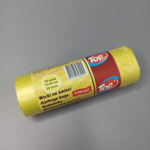Пакет для мусора 20 л 45х50 см 20 шт. желтый