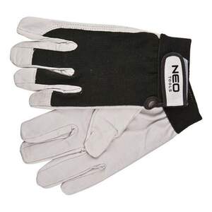 Перчатки Neo рабочие, лицевая свиная кожа, на липучке, размер 8, CE Перчатки Neo рабочие, лицевая свиная кожа, на липучке, размер 8, CE