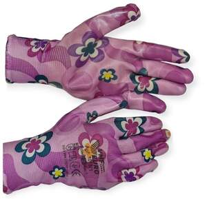 Перчатки Розовые сад-огород полиэстеровые с нитриловым покрытием, р.8 Vmf Euro Superior Перчатки Розовые сад-огород полиэстеровые с нитриловым покрытием, р.8 Vmf Euro Superior