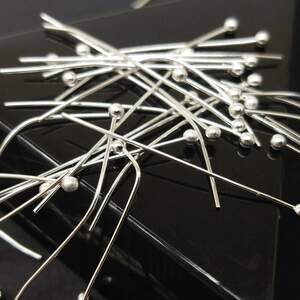 Пин с шариком 3 см, цвет Светлое серебро - 3г Пин с шариком 3 см, цвет Светлое серебро - 3г