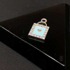 Подвеска Замочек голубой 11х17 мм, цвет Сталь