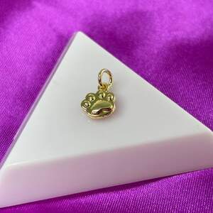 Подвеска Лапка гиппоаллергенный сплав 10х12 мм - золото