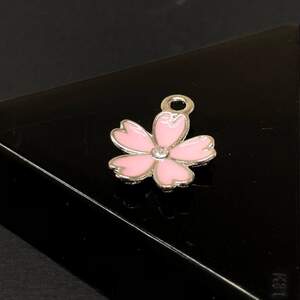 Подвеска Розовый цветок 14х17 мм, цвет Сталь