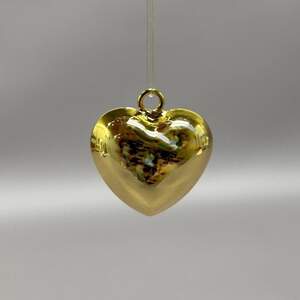Подвеска Сердце гиппоаллергенный сплав 20 мм - лимонное золото