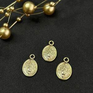 Подвеска 9х14мм, 18К золото лимонный цвет