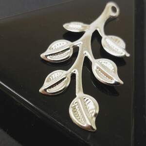 Подвеска Ветка 19х36 мм, цвет Светлое серебро