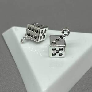 Подвеска металлическая Игральные Кости 8 мм, цвет Сталь