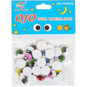 Подвижные глазки для игрушек цветные Ø12мм (30 шт в упаковке)