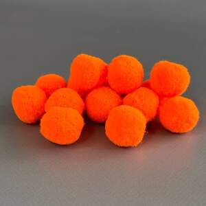 Помпон велюровый 2 см - оранж неон