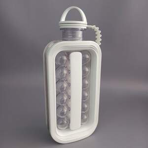 Портативная силиконовая форма для льда бутылка 2в1 на 17 шариков, форма для льда контейнер бутылка с ручками