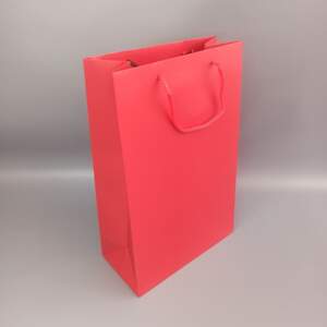 Премиум пакет с ручками 345х225х110 мм красный