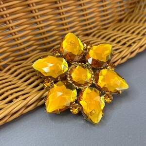 Протяжка декоративная в стразах 7 см #7784 - золото