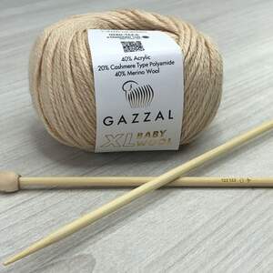 Пряжа Gazzal Baby Wool XL цвет 839 Телесный