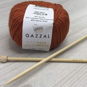 Пряжа Gazzal Baby Wool XL цвет 841 Терракот