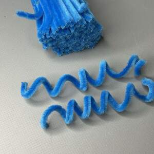 Пушистая проволока (синель) 30см - васильковый